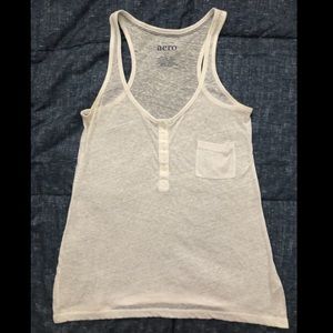 Small, white, cotton tank from Aeropostale